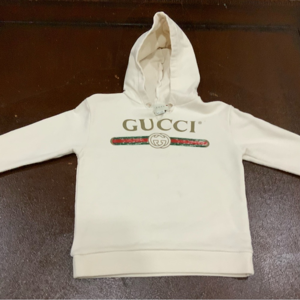Gucci Kids Cream Hoodie, 36M